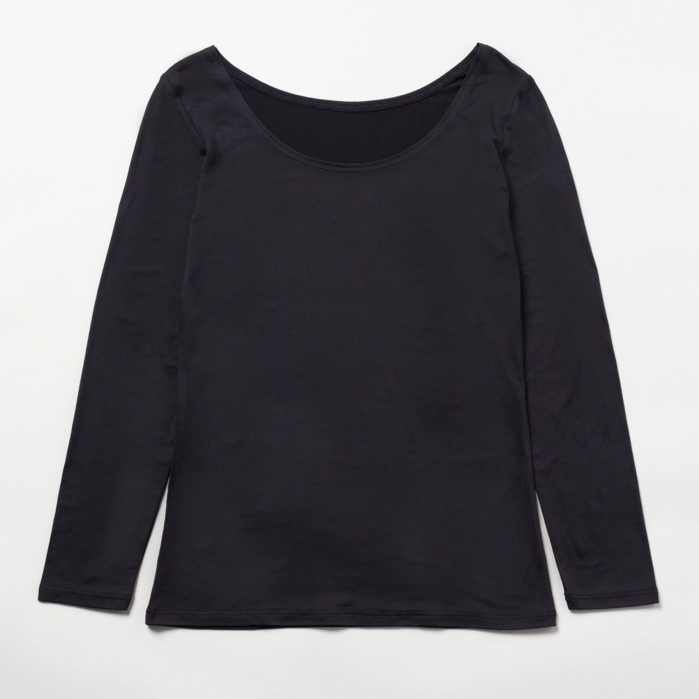 MAC HEAT Uネック8分袖インナーシャツ レディース ネコポス 対応商品