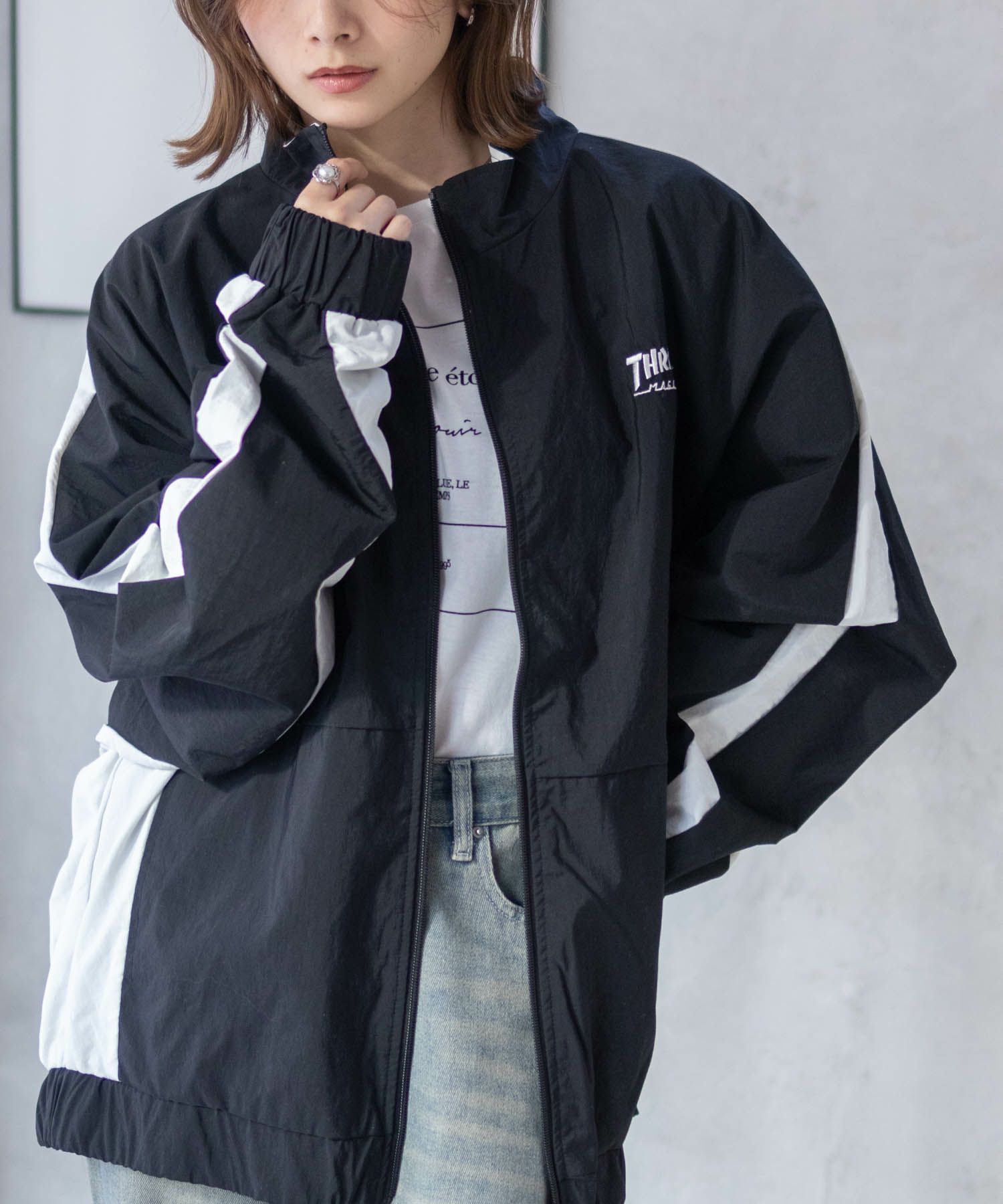 THRASHER 裏メッシュブルゾン メンズ