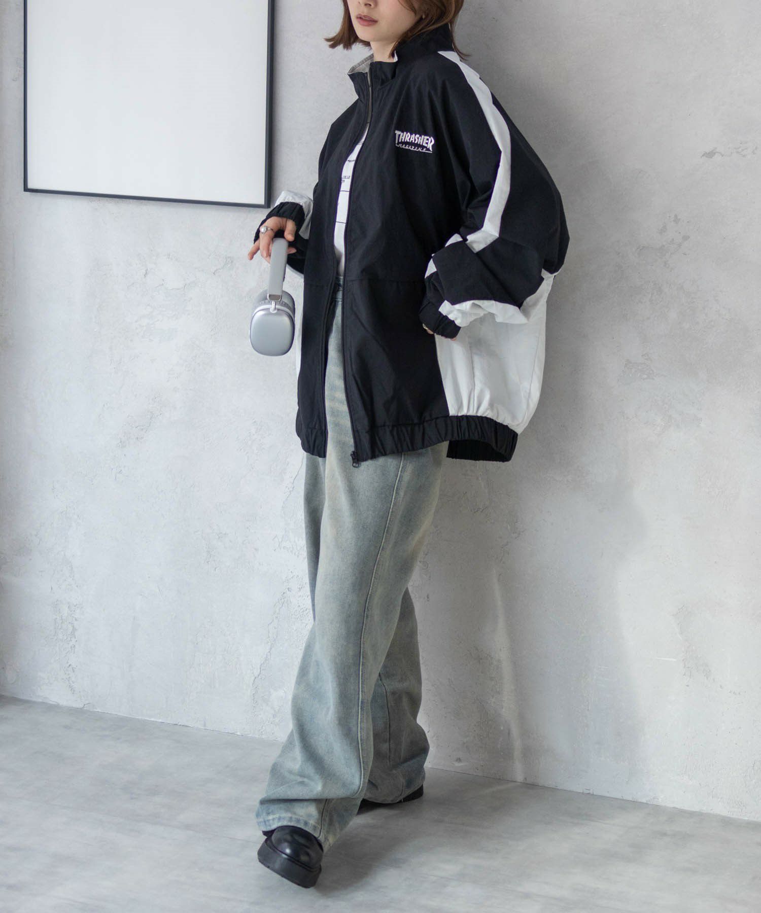 THRASHER 裏メッシュブルゾン メンズ