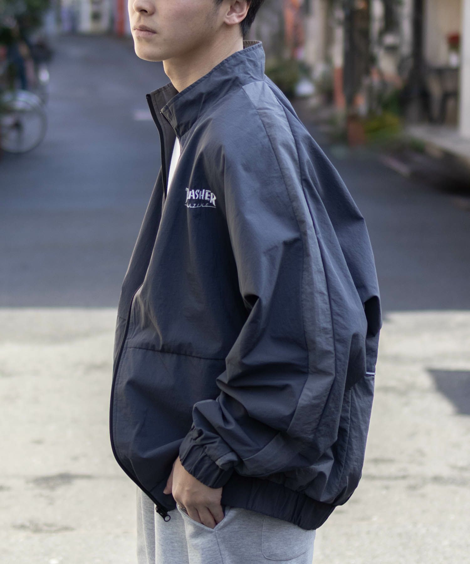 THRASHER 裏メッシュブルゾン メンズ
