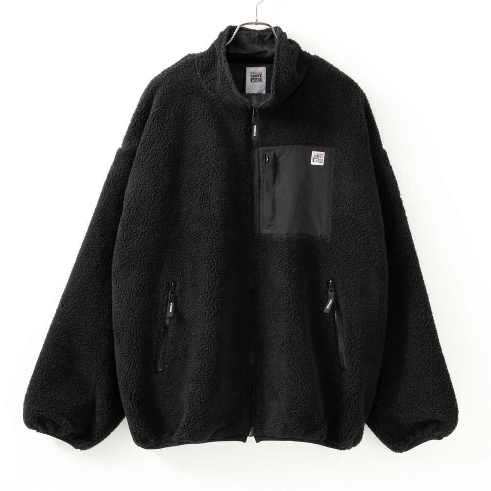 VISION STREET WEAR ジャガードボアブルゾン メンズ