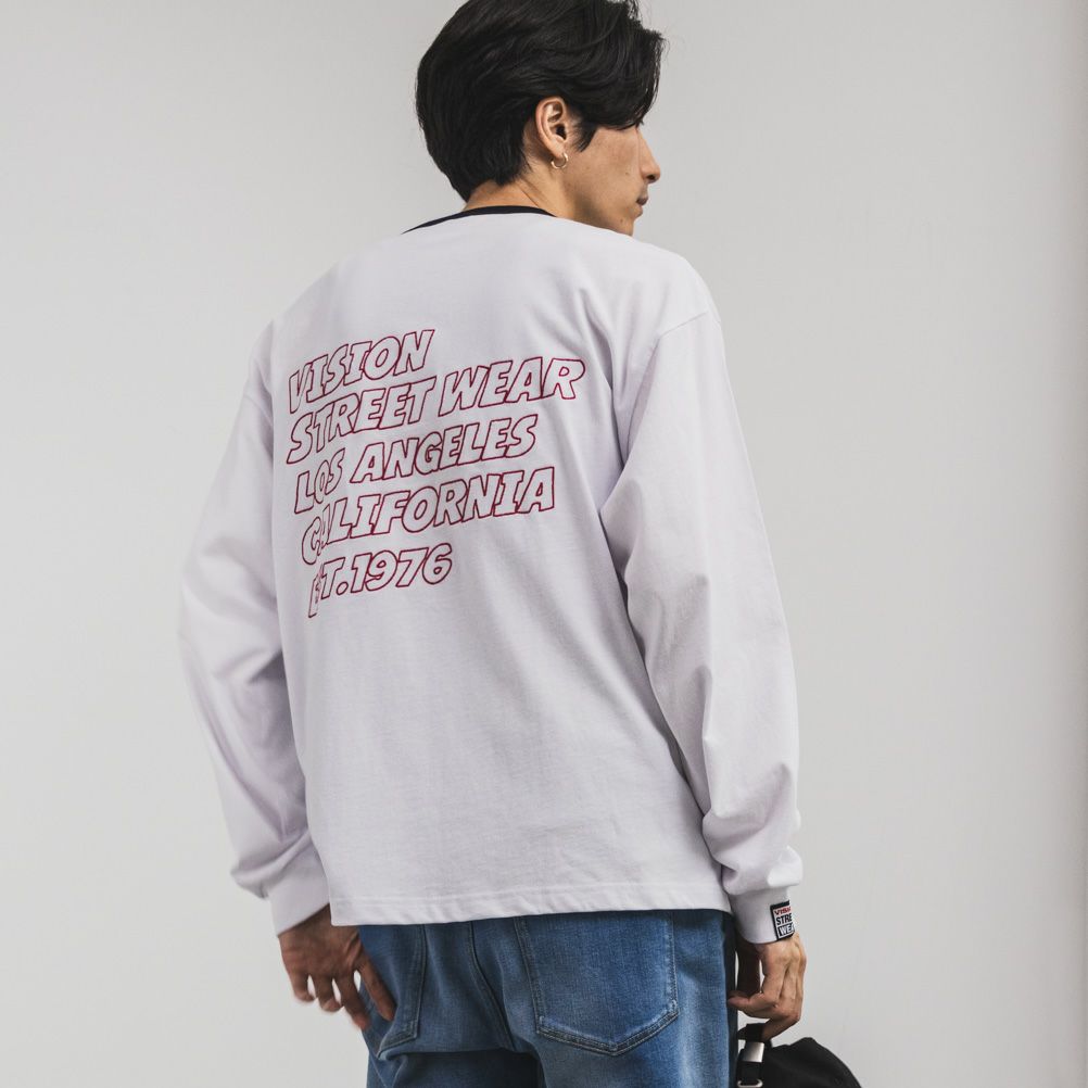 [期間限定価格]VISION STREET WEAR  ハートサガラ刺繍長袖Tシャツ メンズ商品サムネイル-1