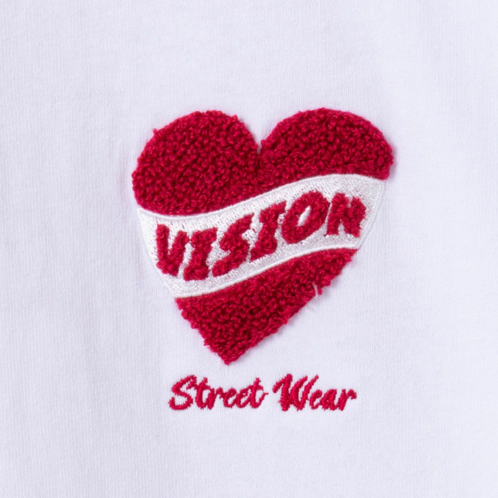 VISION STREET WEAR ハートサガラ刺繍長袖Tシャツ メンズ