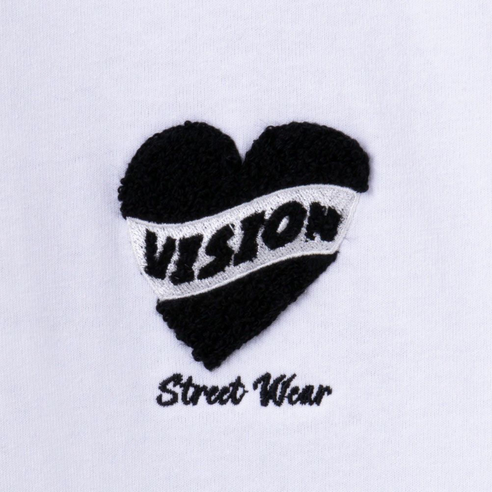 VISION STREET WEAR ハートサガラ刺繍長袖Tシャツ メンズ