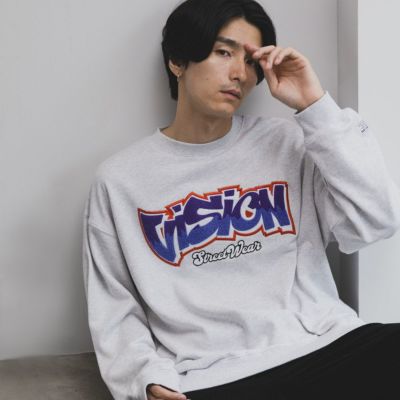 VISION STREET WEAR タギングサガラ刺繍トレーナー メンズ