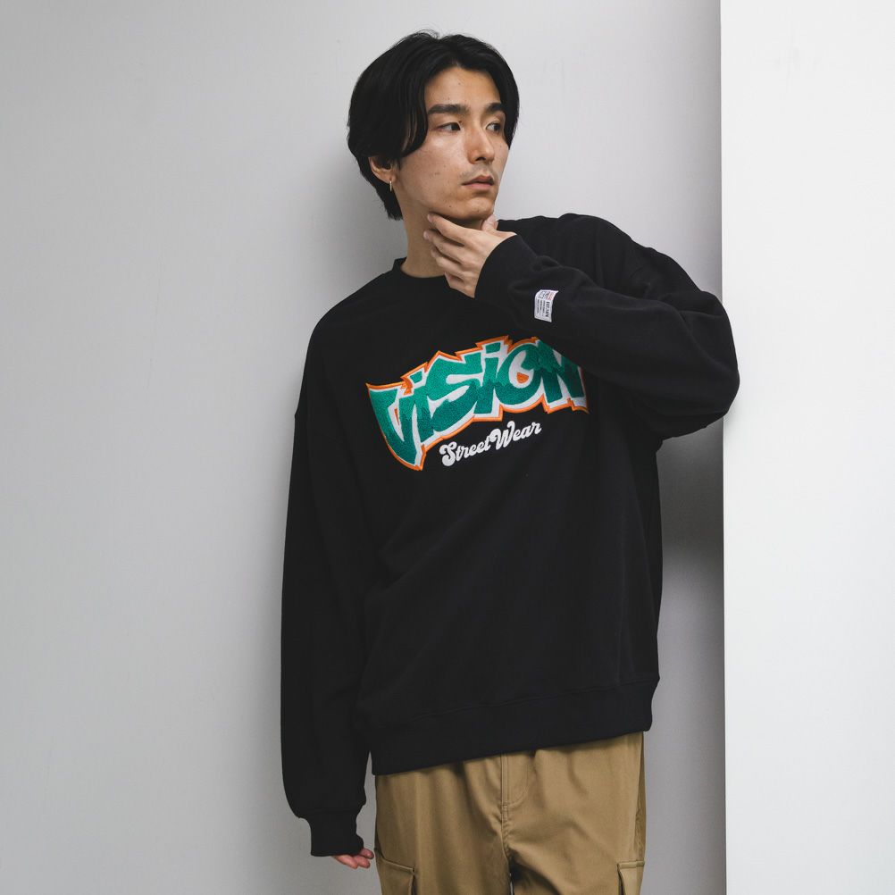 【オンラインストア限定】VISION STREET WEAR  タギングサガラ刺繍トレーナー メンズ商品サムネイル-2