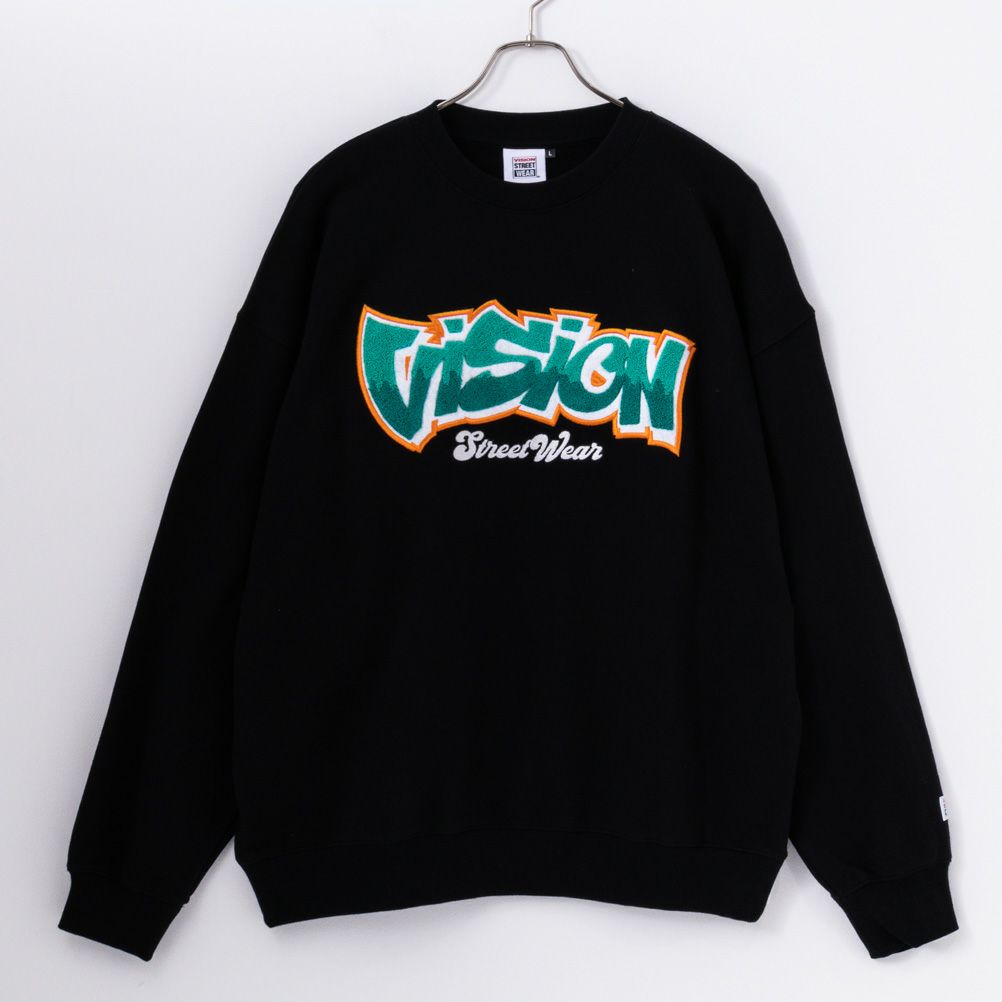 VISION STREET WEAR タギングサガラ刺繍トレーナー メンズ