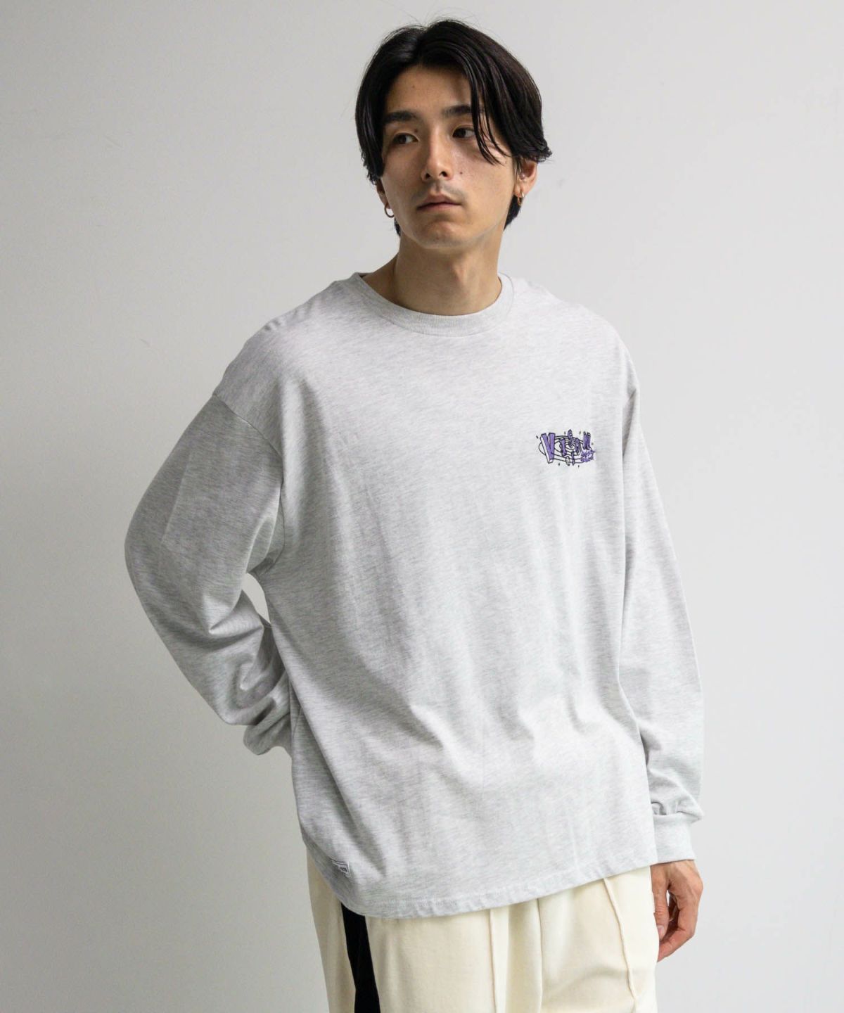 VISION STREET WEAR スペースマルチイラスト長袖Tシャツ メンズ