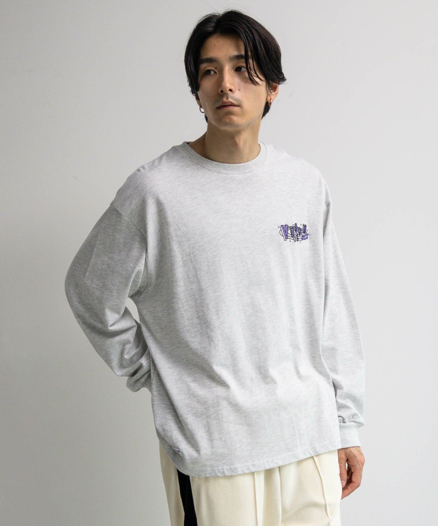 VISION STREET WEAR スペースマルチイラスト長袖Tシャツ メンズ
