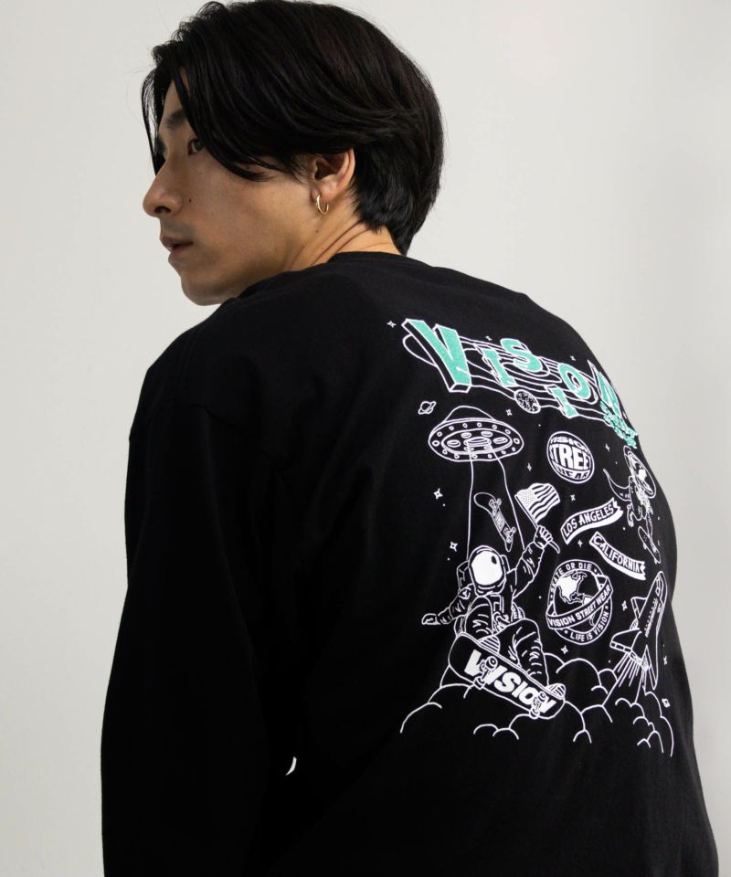 [期間限定価格]【オンラインストア限定】VISION STREET WEAR  スペースマルチイラスト長袖Tシャツ メンズ商品画像-6