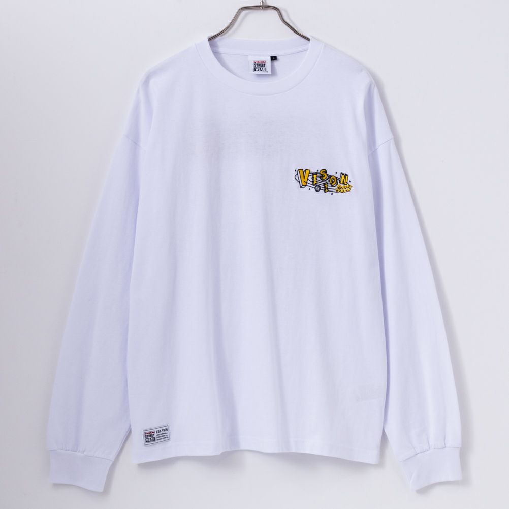VISION STREET WEAR スペースマルチイラスト長袖Tシャツ メンズ