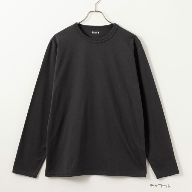 NAVY  無地長袖Tシャツ メンズ商品画像-2