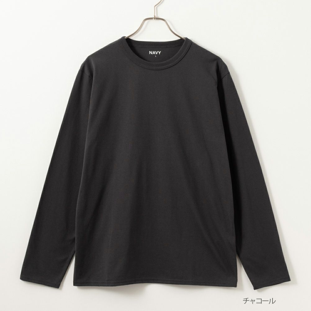 NAVY  無地長袖Tシャツ メンズ商品サムネイル-2