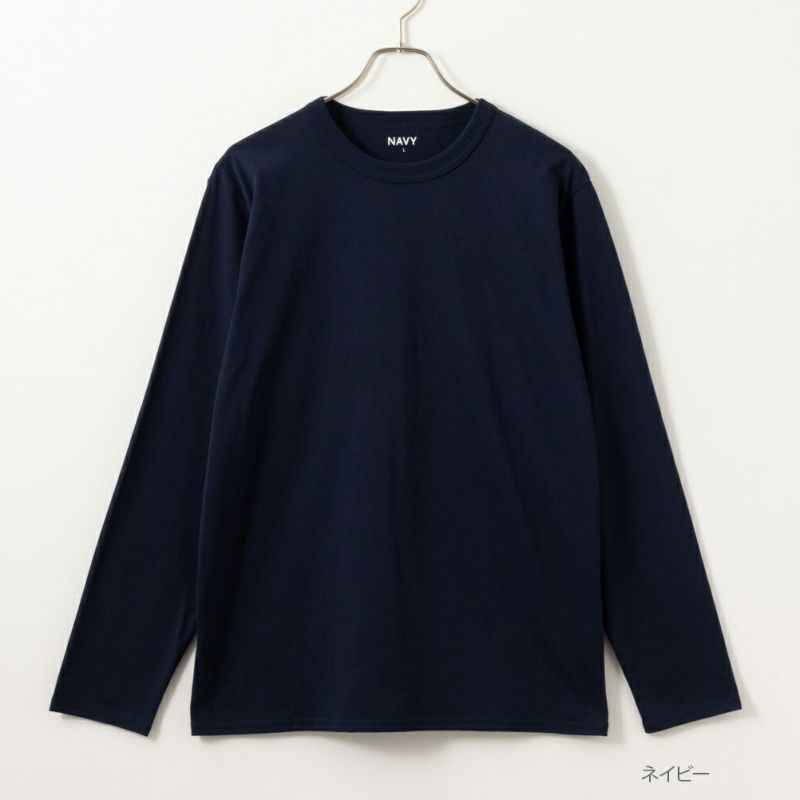 NAVY  無地長袖Tシャツ メンズ商品画像-4