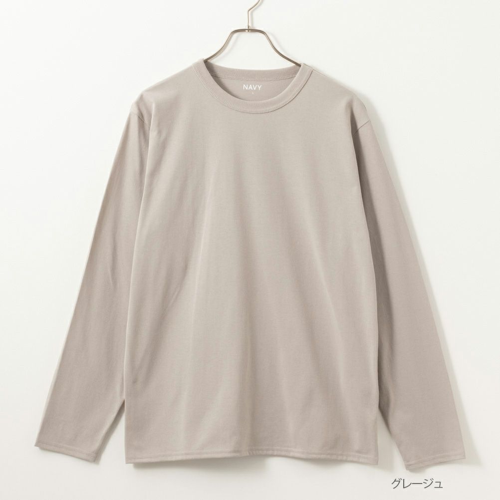 NAVY 無地長袖Tシャツ メンズ商品画像-5