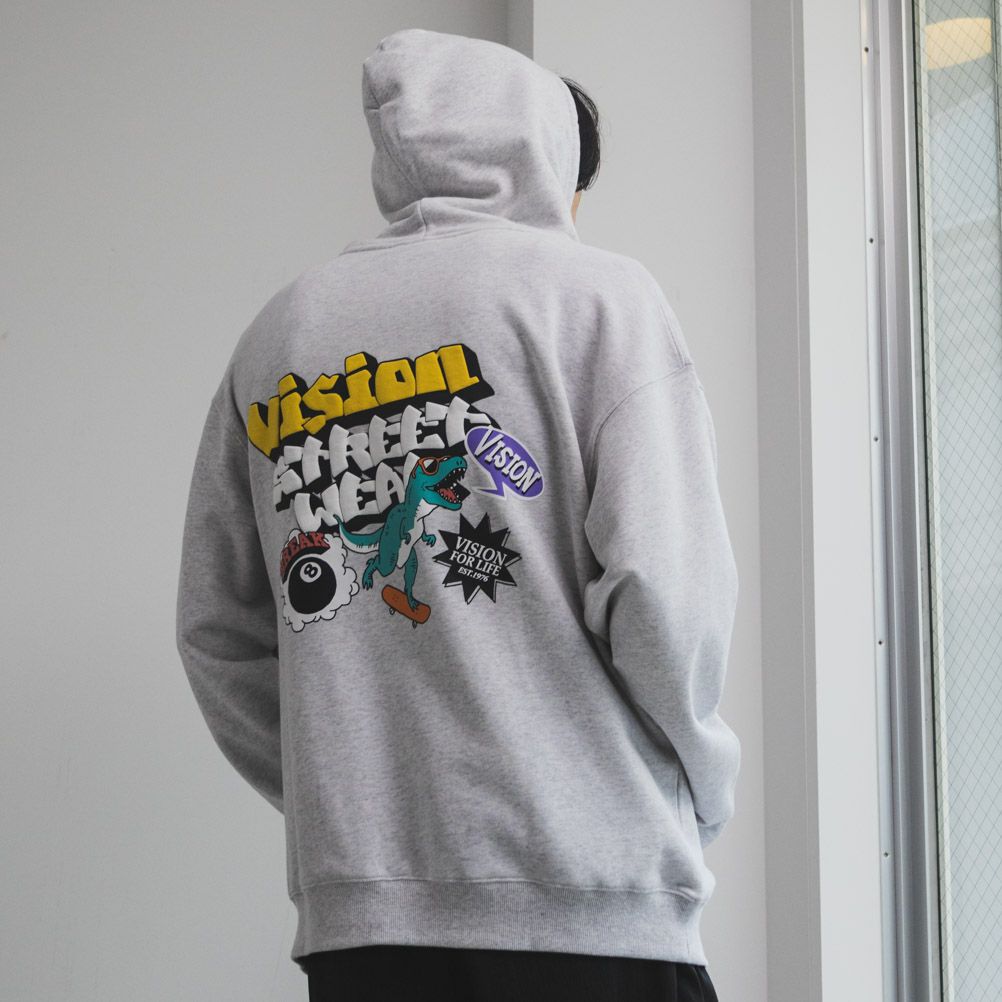 VISION STREET WEAR 発泡プリントパーカー メンズ