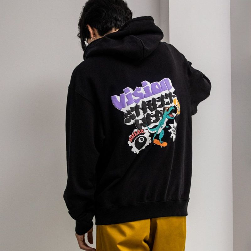 VISION STREET WEAR 発泡プリントパーカー メンズ