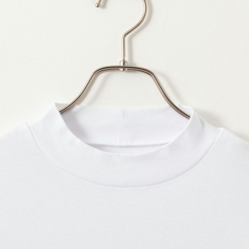 NAVY スムースモックネック ソフトタッチ長袖Tシャツ メンズ商品画像-7