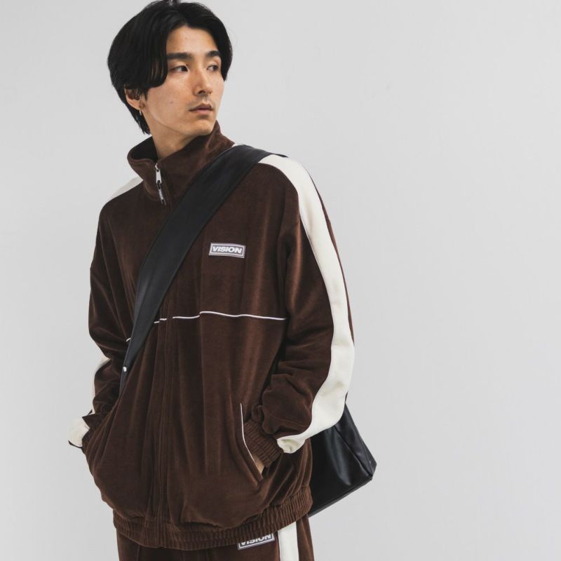 VISION STREET WEAR ベロアトラックジャケット メンズ