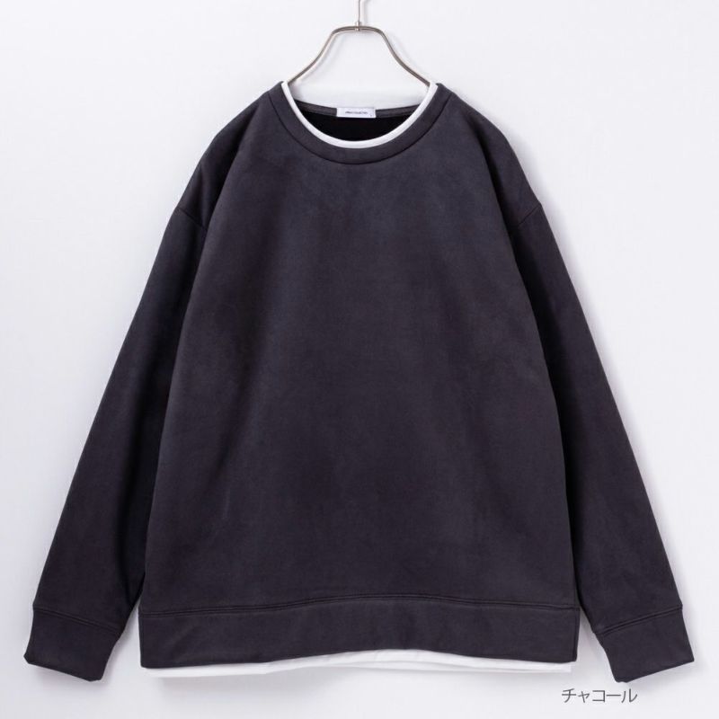 URBAN COLLECTION カットスエードトレーナー メンズ商品画像-2