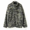 NAVY シャギーフリース総柄スタンドジップブルゾン メンズ