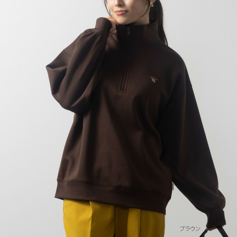 Arnie Arnold Palmer 中空糸裏起毛ハーフジップトレーナー レディース 