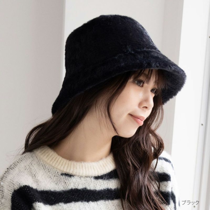 NAVY ヘアリーサーモバケットハット レディース商品画像-2