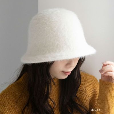 NAVY  シャギーバケットハット レディース