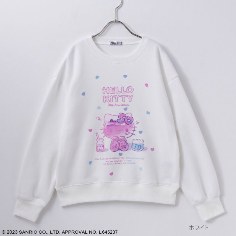 サンリオキャラクターズ ハローキティ 50周年トレーナー キッズ商品画像-1