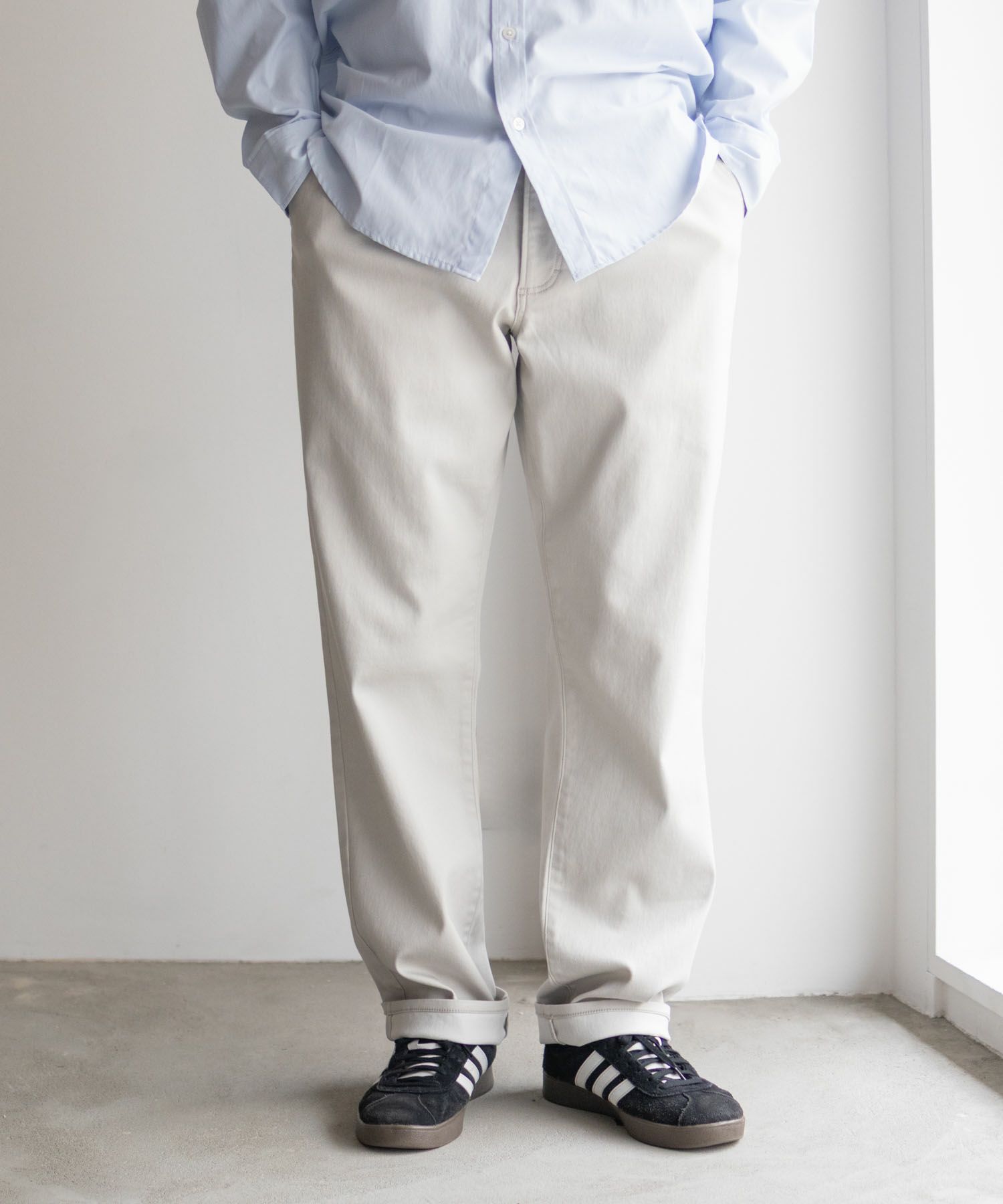 NAVY RICH COLORS テーパードパンツ メンズ