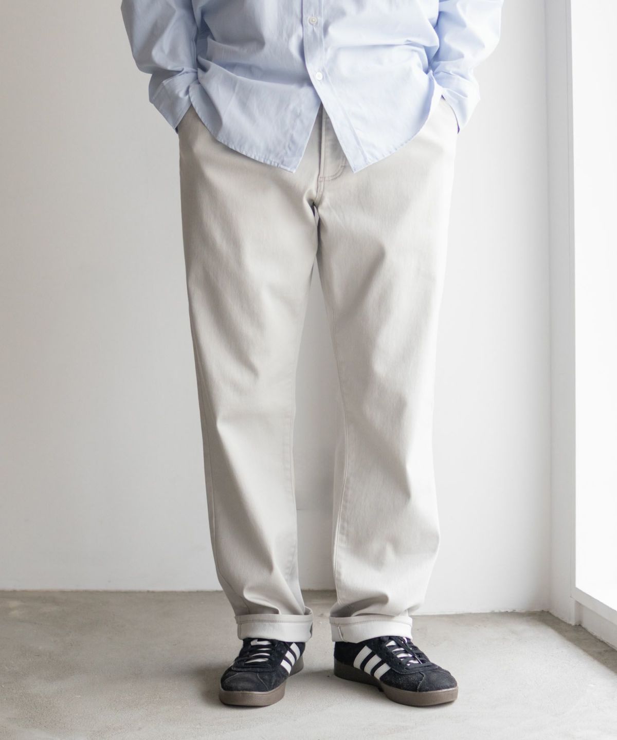 NAVY RICH COLORS テーパードパンツ メンズ