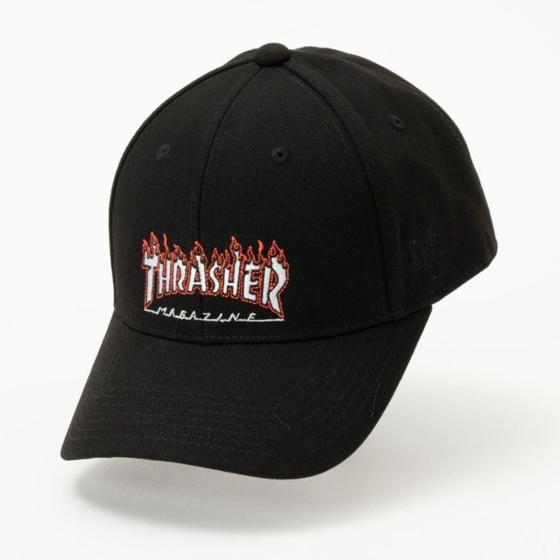 THRASHER ファイヤーロゴローキャップ メンズ