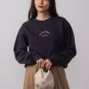 裏起毛ワンポイント刺繍入りトレーナー レディース