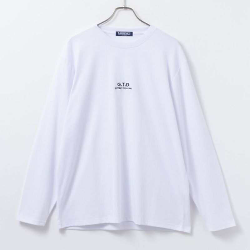 T-GRAPHICS  ワンポイント刺繍長袖Tシャツ メンズ商品画像-1