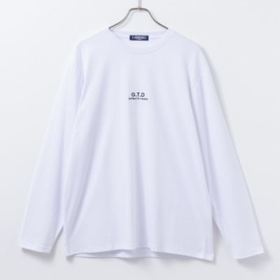 T-GRAPHICS  ワンポイント刺繍長袖Tシャツ メンズ
