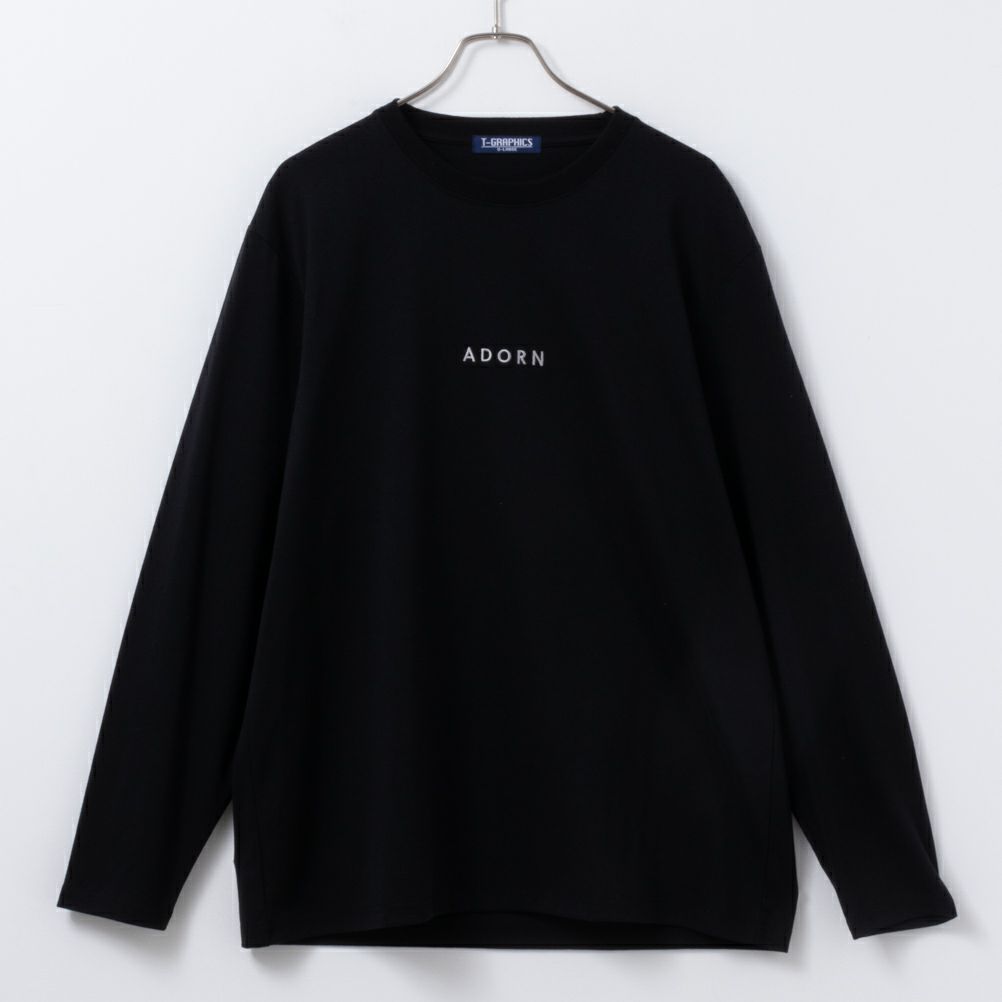 T-GRAPHICS ワンポイント刺繍長袖Tシャツ メンズ