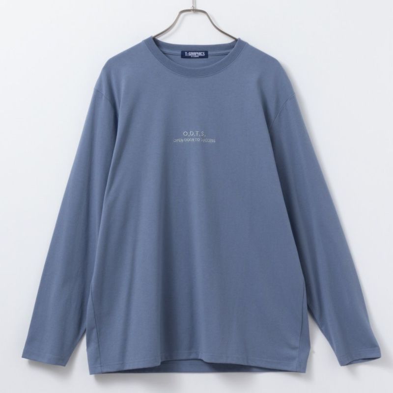 T-GRAPHICS  ワンポイント刺繍長袖Tシャツ メンズ商品画像-5