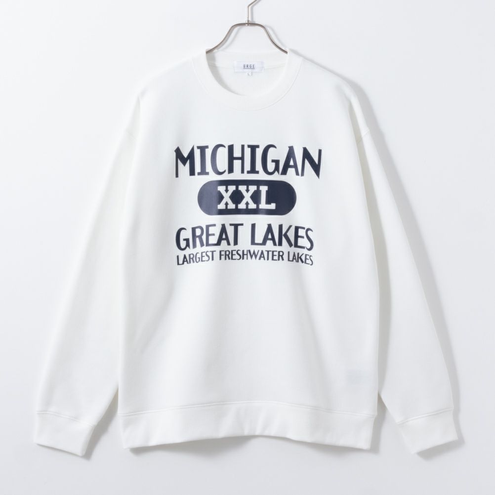 裏起毛プリントトレーナー メンズ