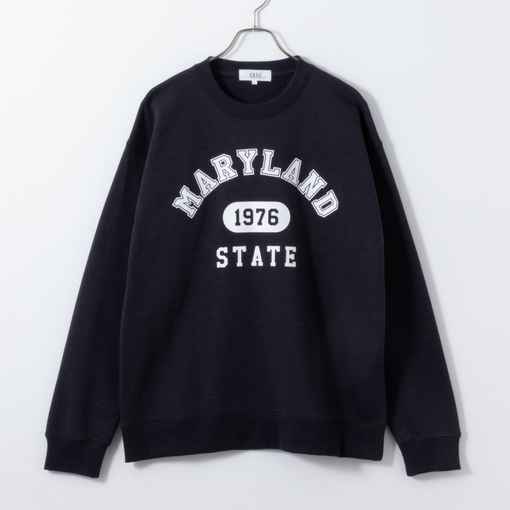 裏起毛プリントトレーナー メンズ