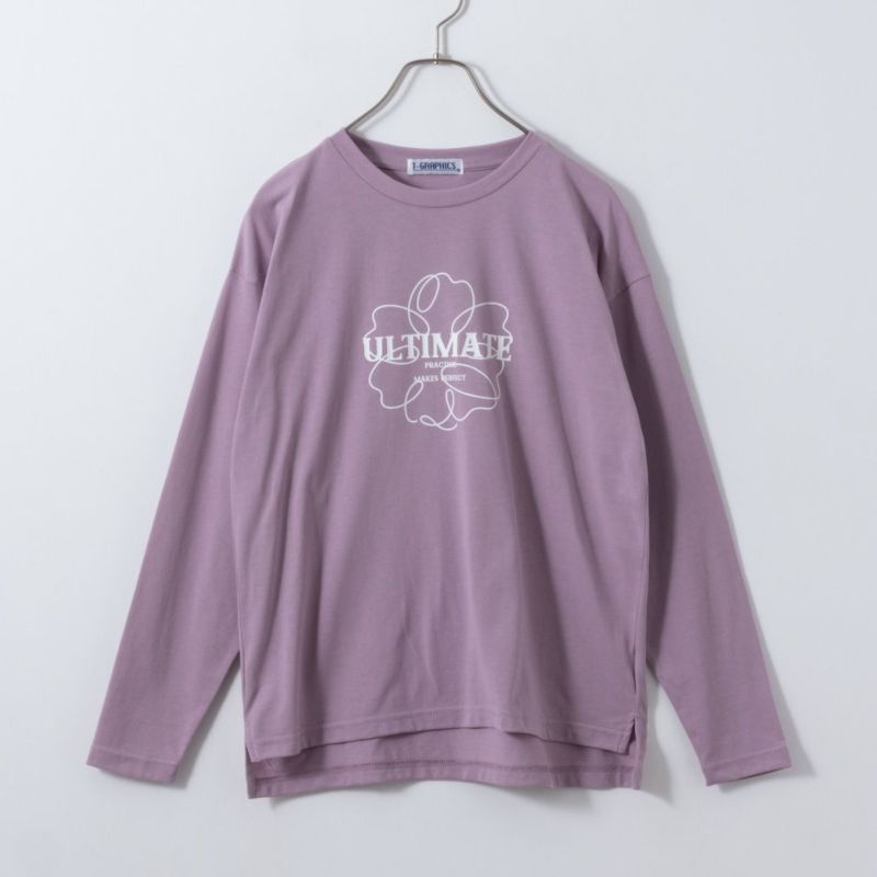 T-GRAPHICS  フラワープリント長袖Tシャツ レディース ネコポス 対応商品商品画像-1