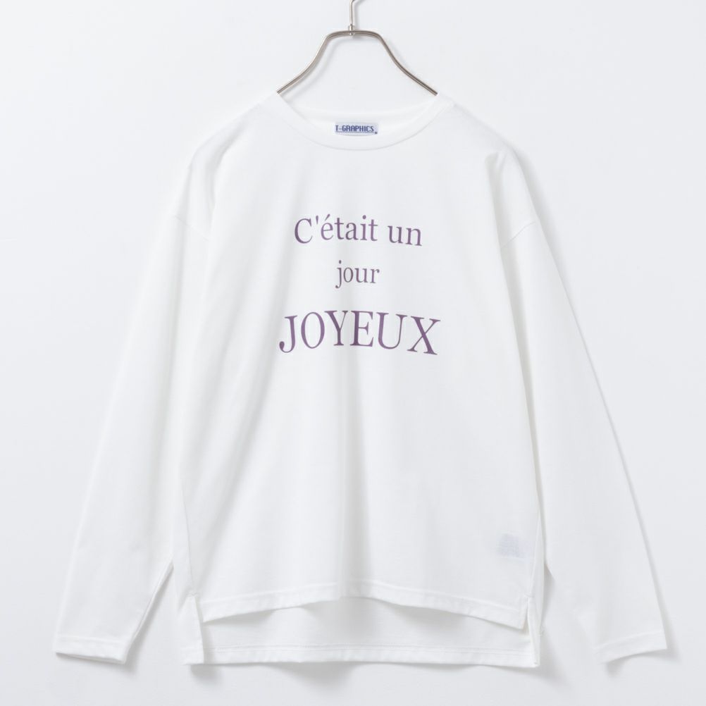 T-GRAPHICS  英字プリント長袖Tシャツ レディース メール便 対応商品商品画像-1