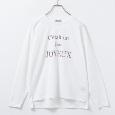 T-GRAPHICS  英字プリント長袖Tシャツ レディース ネコポス 対応商品