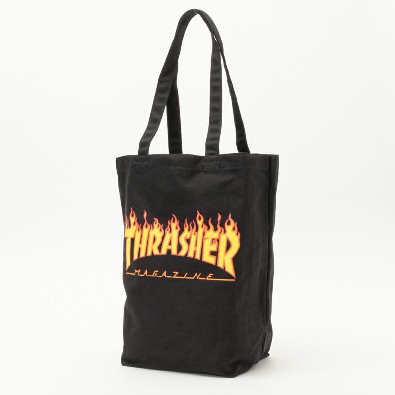 THRASHER スラッシャー トートバッグ ファイヤー ロゴ ブラック 黒