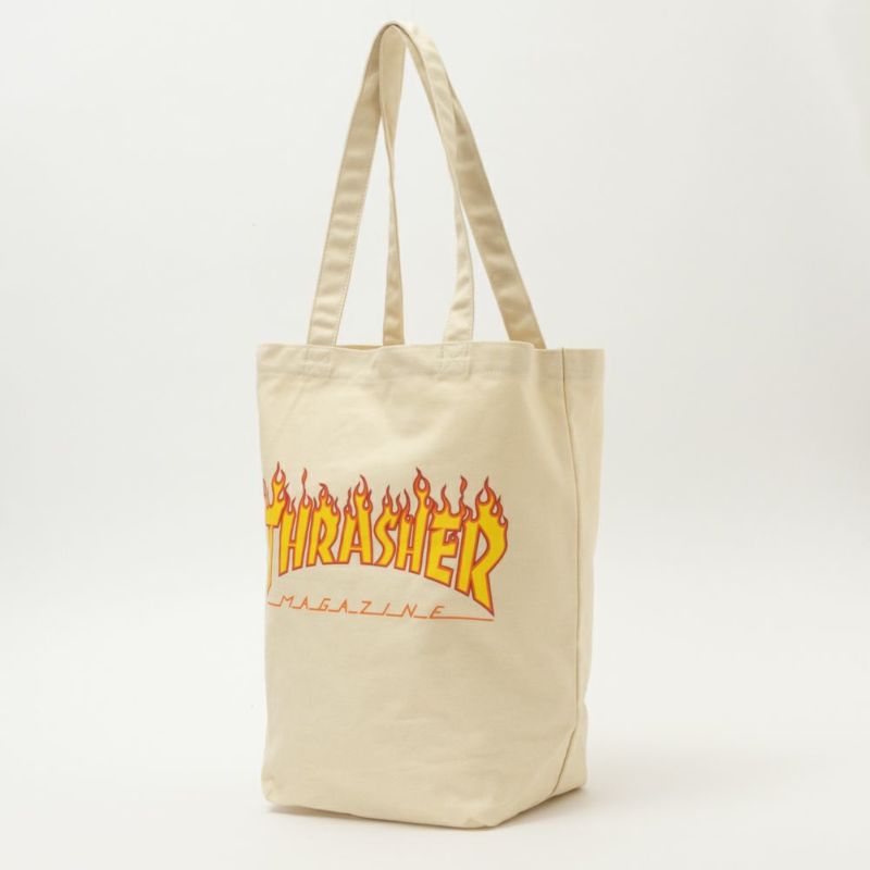 [期間限定価格]【オンラインストア限定】THRASHER  ファイヤーロゴプリントトート商品画像-2
