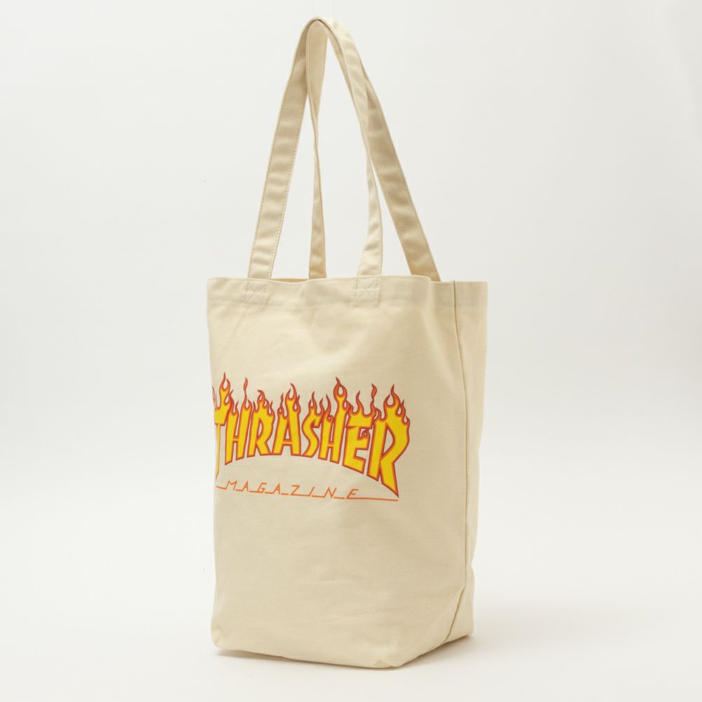 THRASHER ファイヤーロゴプリントトート