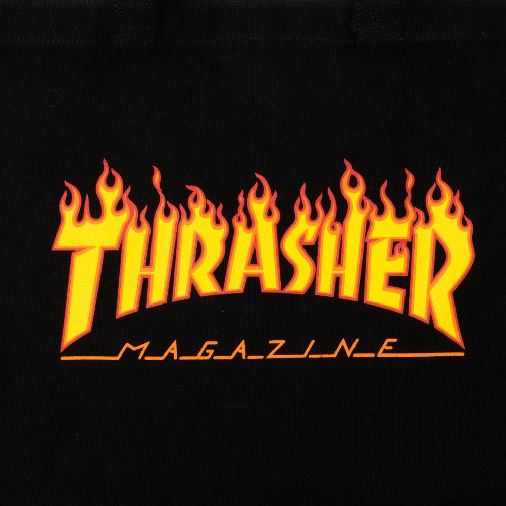 THRASHER ファイヤーロゴプリントトート