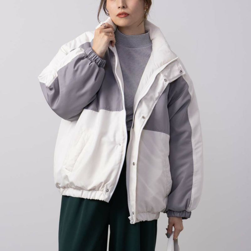 NAVY  中綿切り替えアウター レディース商品画像-2