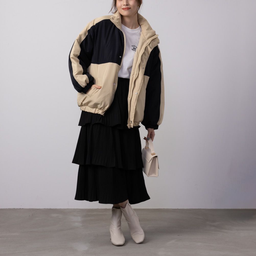 [最終さらに50%OFF]NAVY  中綿切り替えアウター レディース商品画像-4