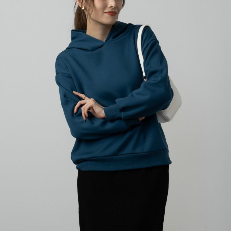 NAVY  フワモチパーカー レディース商品画像-2