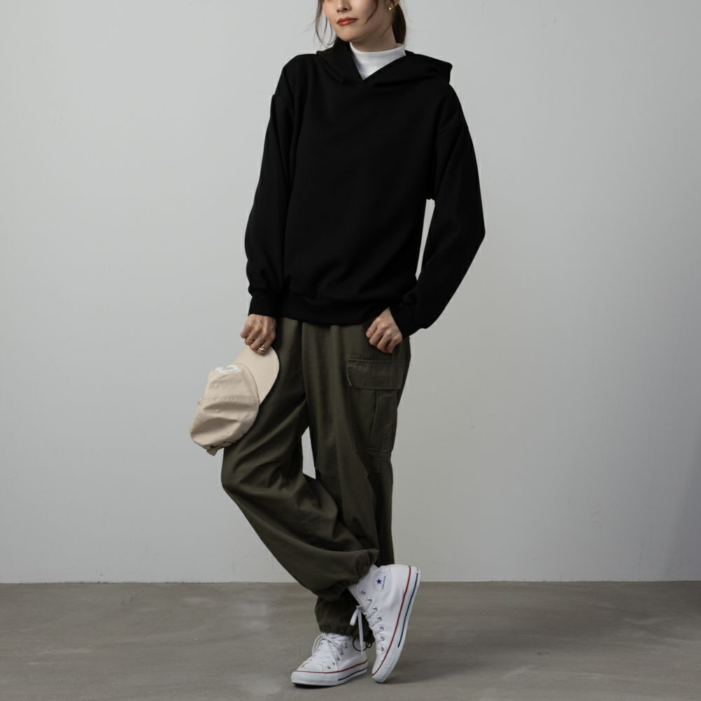 NAVY フワモチパーカー レディース商品画像-4